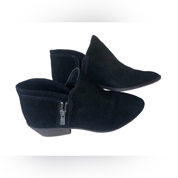 Lucky Brand Suede Leather Black Bootie Boots - Picture 2 of 13